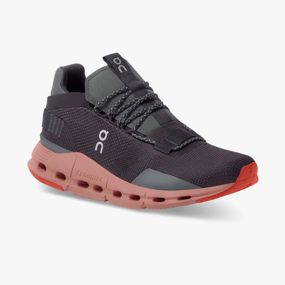 Men's On Cloudnova Sneakers Black / Rose | NZ-37296