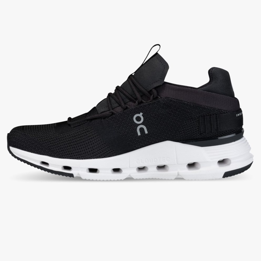 Men's On Cloudnova Sneakers Black | NZ-40287