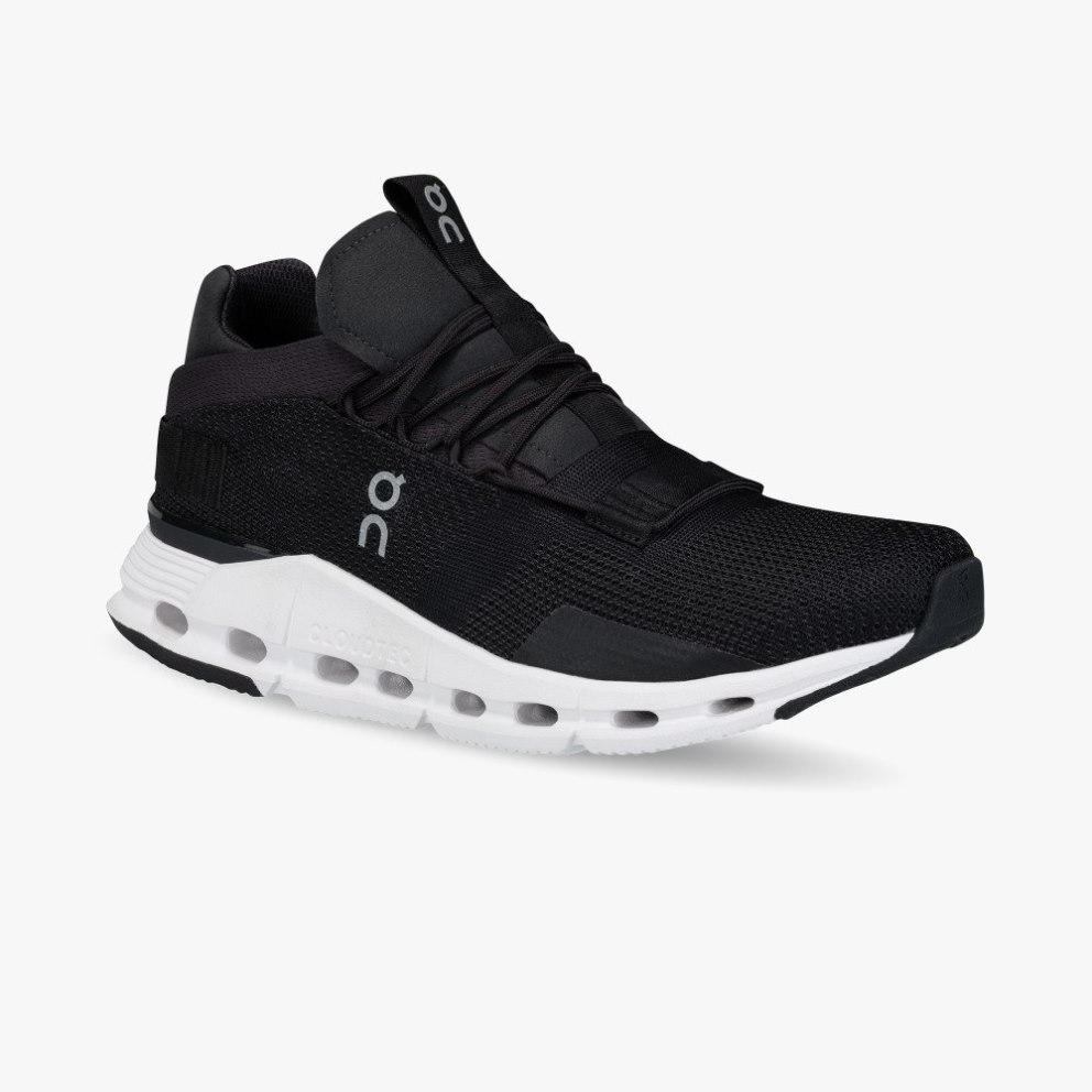 Men's On Cloudnova Sneakers Black | NZ-40287