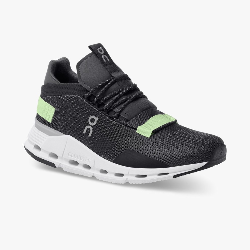 Men's On Cloudnova Sneakers Black | NZ-87150