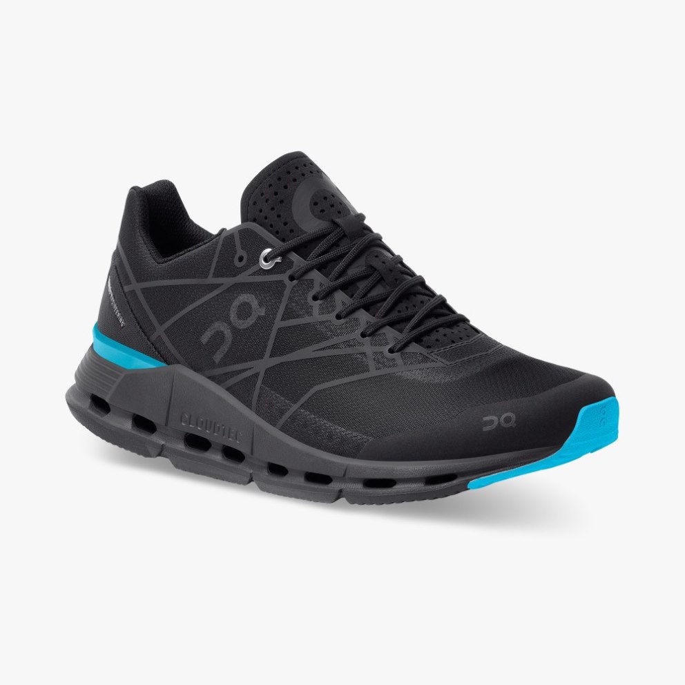 Men's On Cloudnova Z5 Sneakers Black / Turquoise | NZ-21948