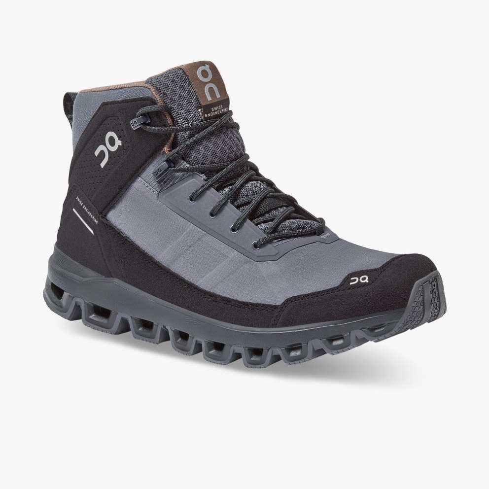 Men's On Cloudridge Hiking Boots Grey / Black | NZ-45012