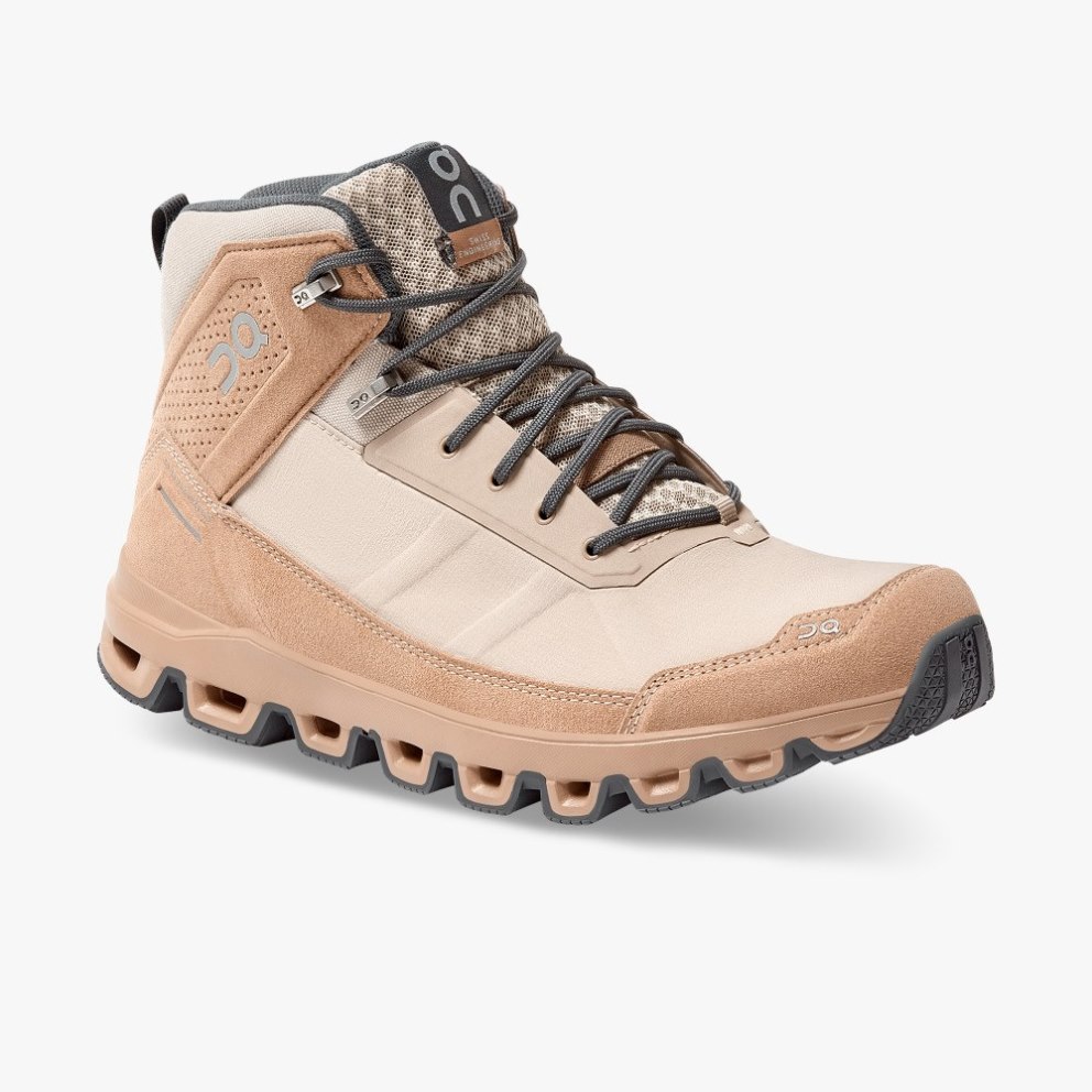 Men's On Cloudridge Hiking Boots Khaki | NZ-87359