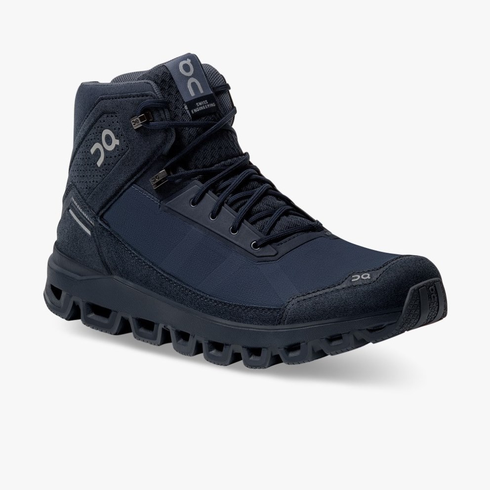 Men's On Cloudridge Hiking Boots Navy | NZ-79468