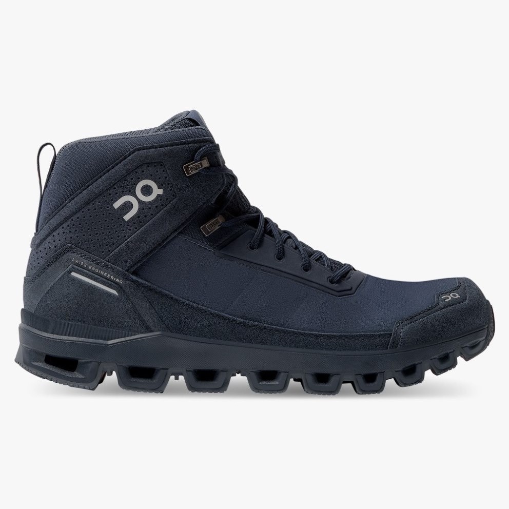 Men\'s On Cloudridge Hiking Boots Navy | NZ-79468