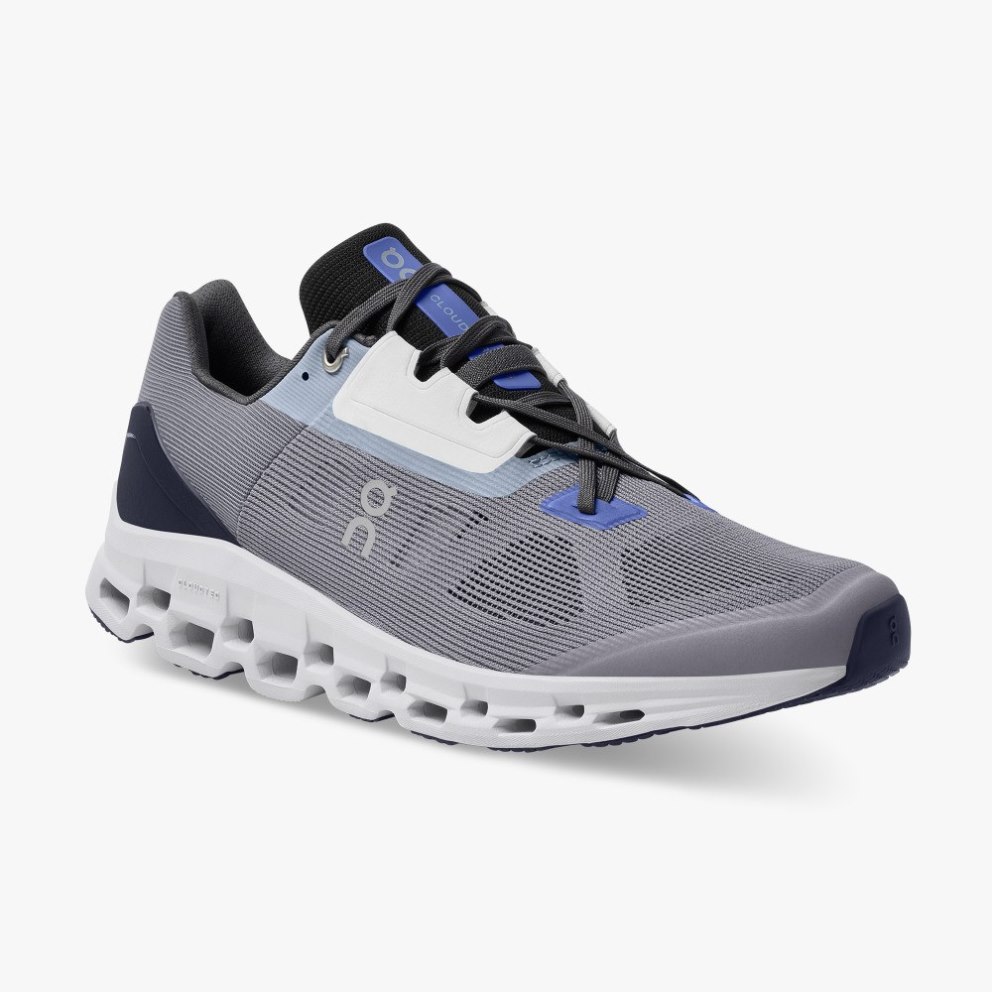 Men's On Cloudstratus Running Shoes Grey | NZ-41539