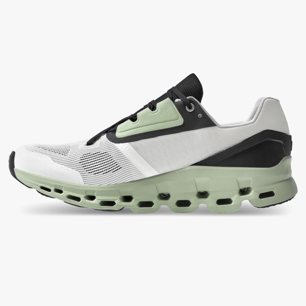 Men's On Cloudstratus Running Shoes White / Mint | NZ-65341