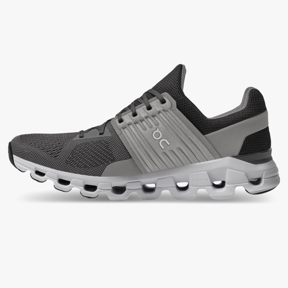 Men's On Cloudswift Running Shoes Black | NZ-05349