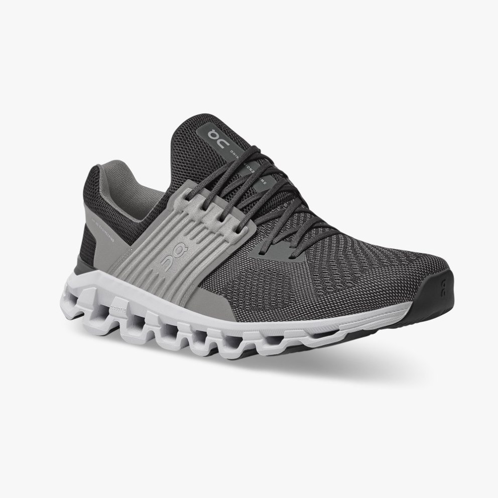 Men's On Cloudswift Running Shoes Black | NZ-05349