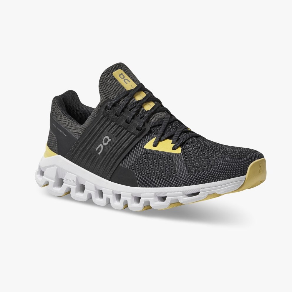 Men's On Cloudswift Running Shoes Black | NZ-19468