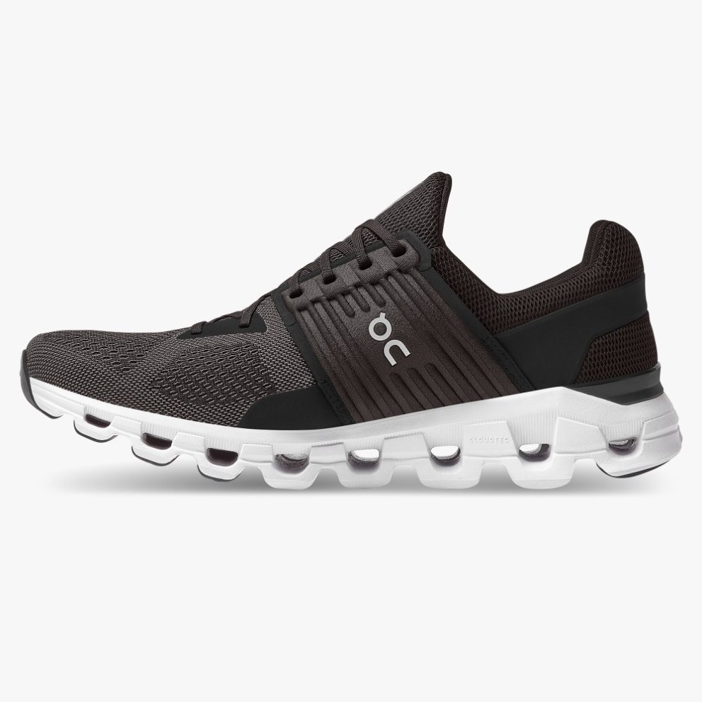 Men's On Cloudswift Running Shoes Black | NZ-43615