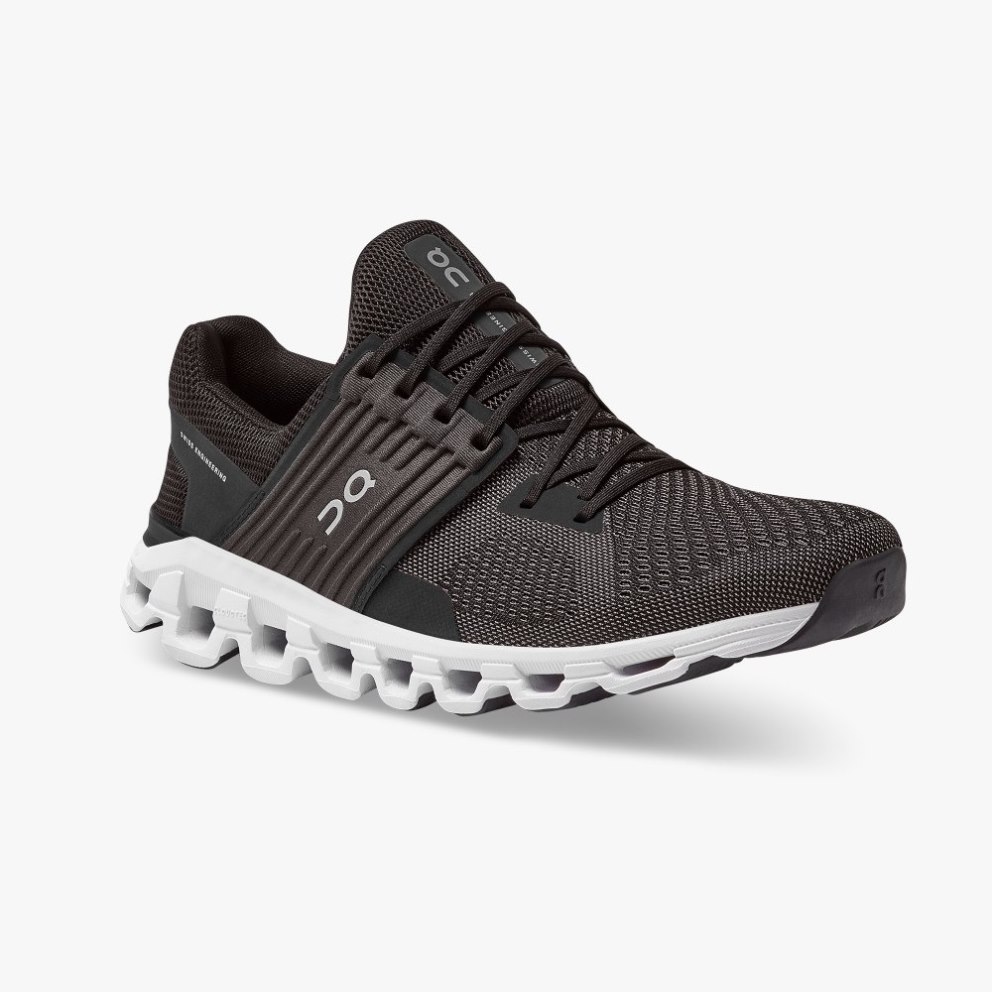 Men's On Cloudswift Running Shoes Black | NZ-43615