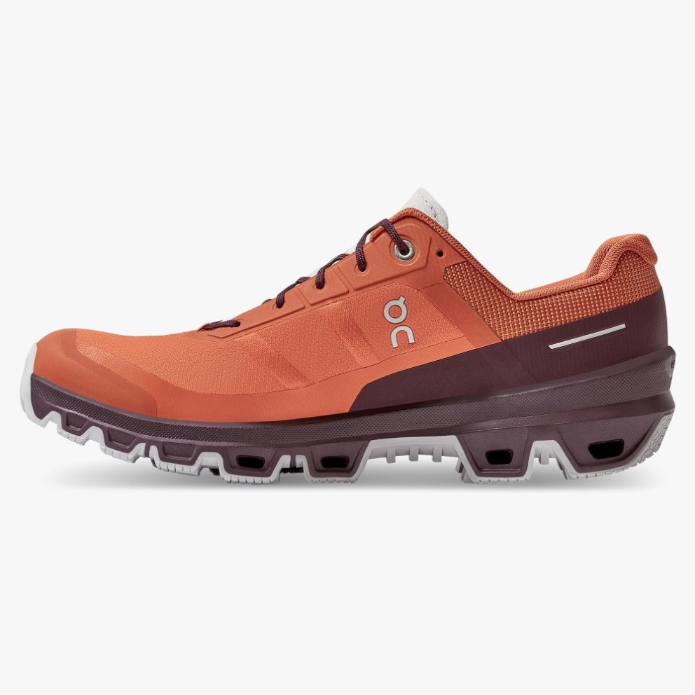 Men's On Cloudventure Hiking Shoes Orange / Burgundy | NZ-19657