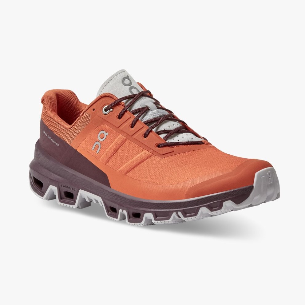 Men's On Cloudventure Hiking Shoes Orange / Burgundy | NZ-19657