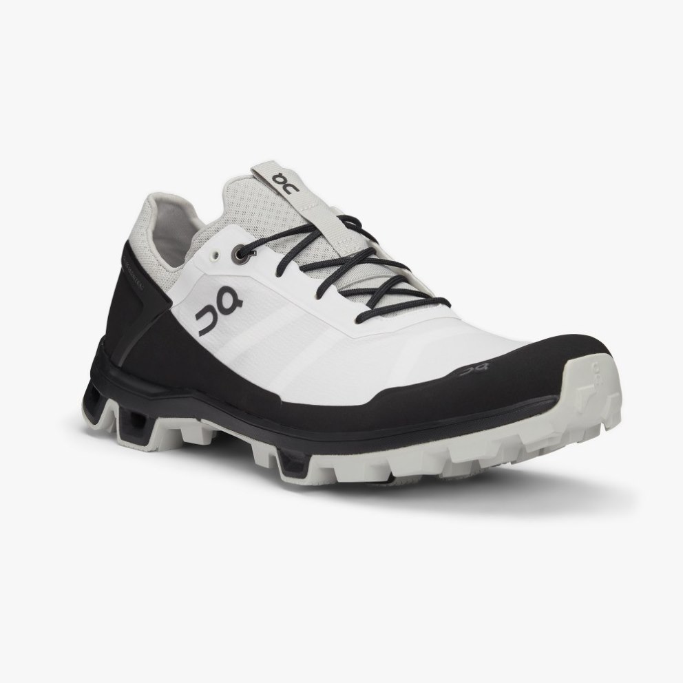 Men's On Cloudventure Peak Hiking Shoes White / Black | NZ-57836