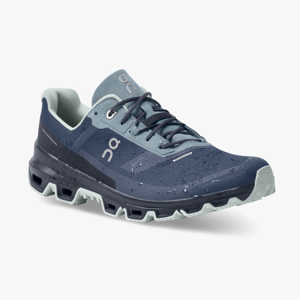 Men's On Cloudventure Waterproof Hiking Shoes Navy | NZ-49025