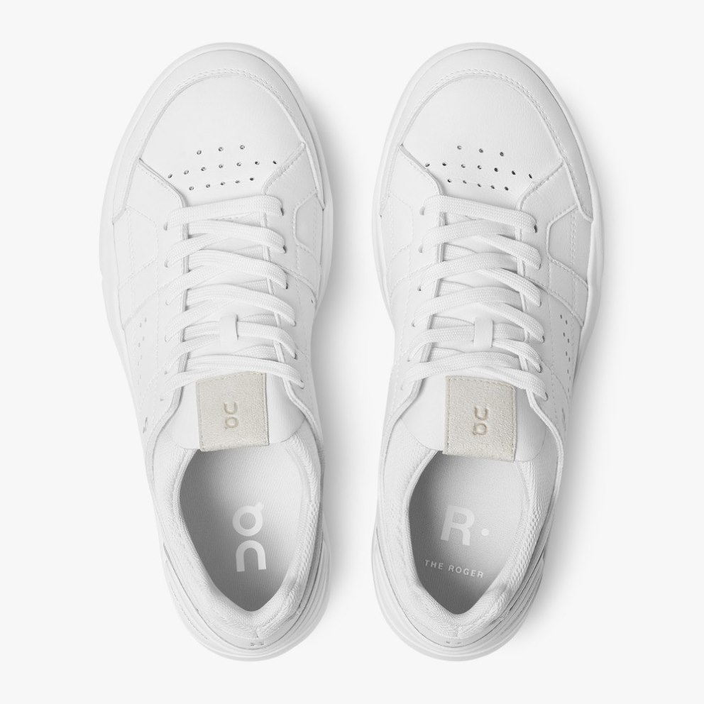 Men's On Cloud THE ROGER Clubhouse Sneakers White | NZ-21804