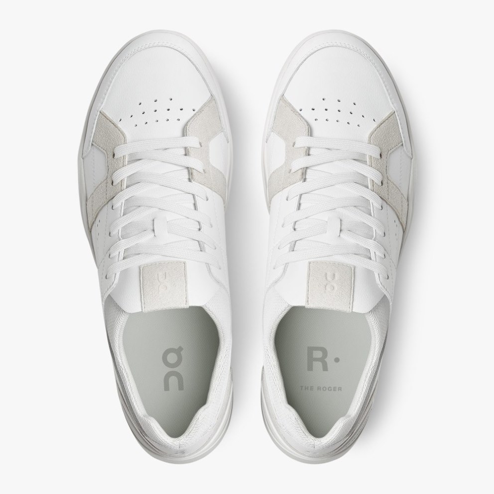 Men's On Cloud THE ROGER Clubhouse Sneakers White | NZ-70935