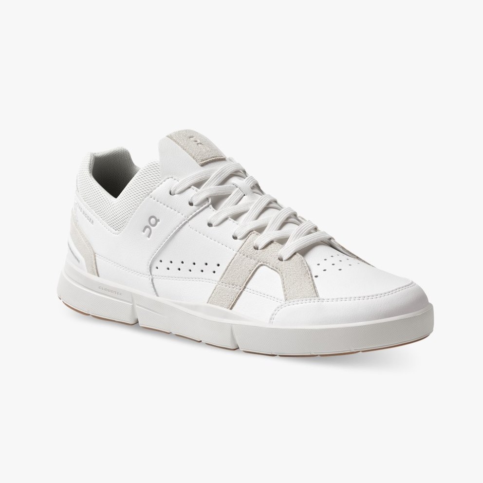 Men's On Cloud THE ROGER Clubhouse Sneakers White | NZ-70935