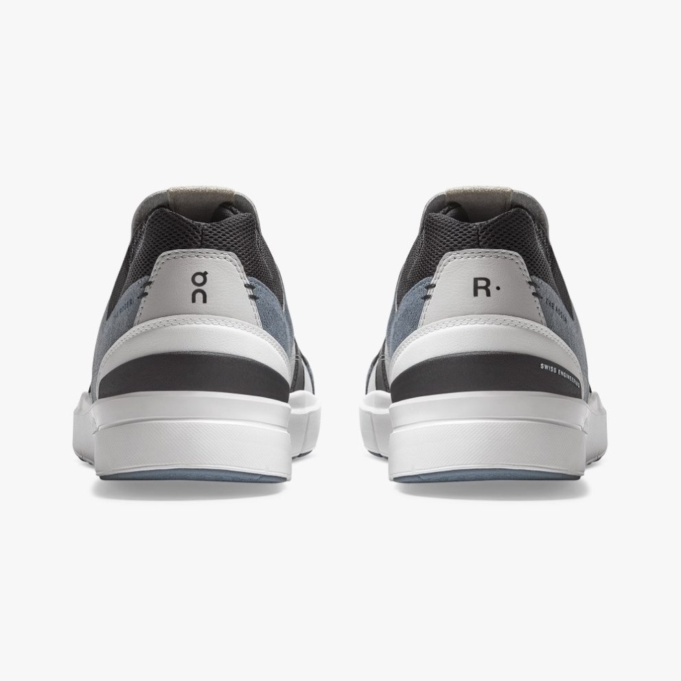 Men's On Cloud THE ROGER Clubhouse Sneakers White / Blue / Black | NZ-74623