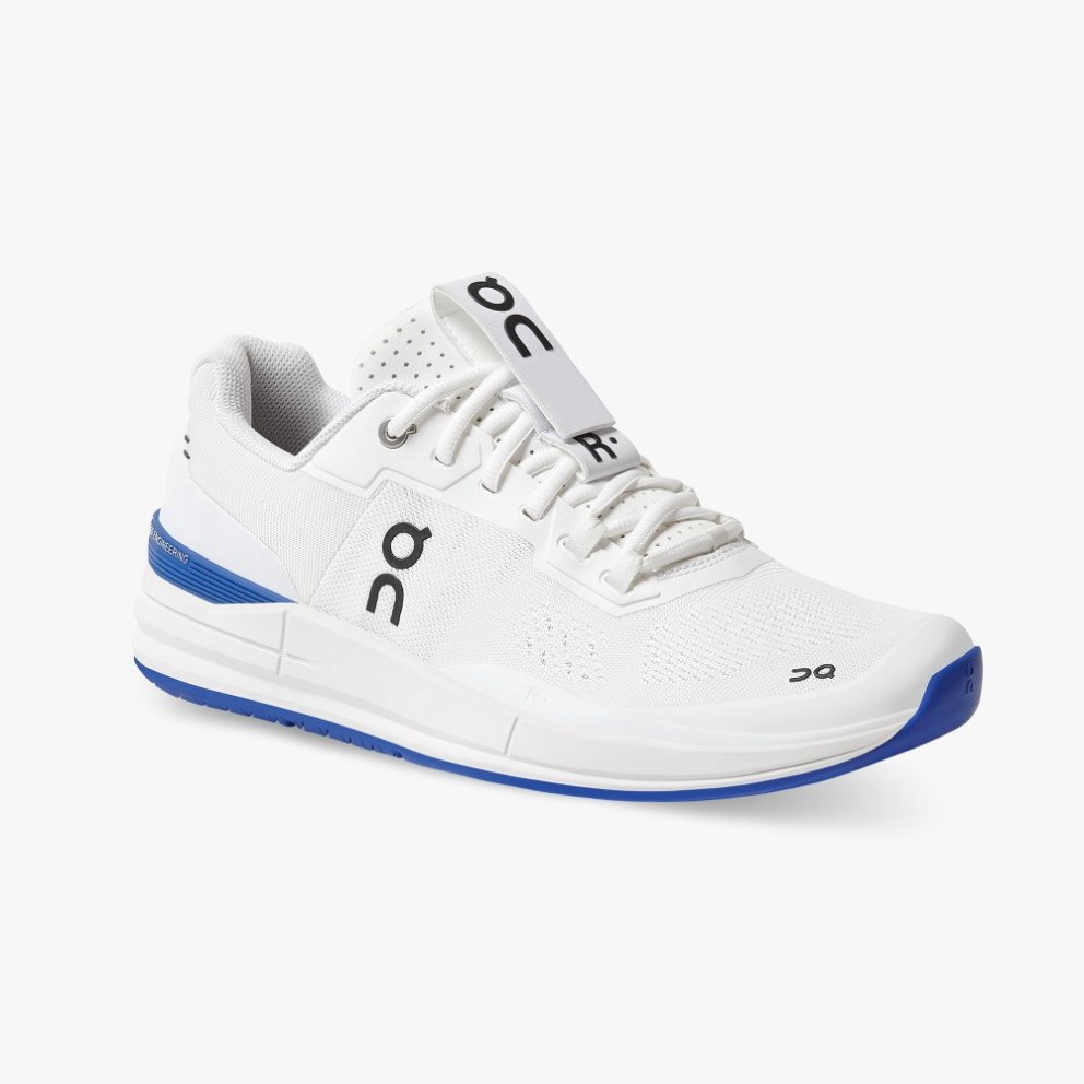 Men's On Cloud THE ROGER Pro Training Shoes White / Blue | NZ-60531