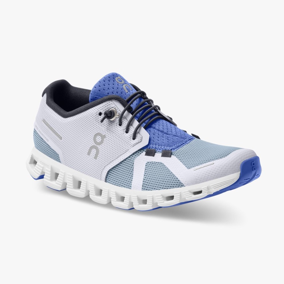 Women's On Cloud 5 Push Sneakers Blue / Light Grey | NZ-37986