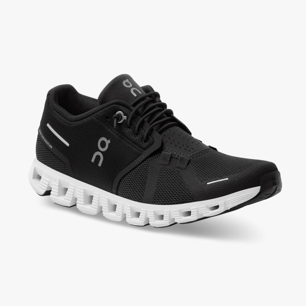 Women's On Cloud 5 Sneakers Black | NZ-35678