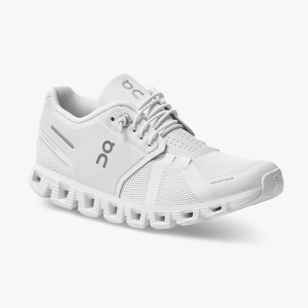 Women's On Cloud 5 Sneakers White | NZ-16857