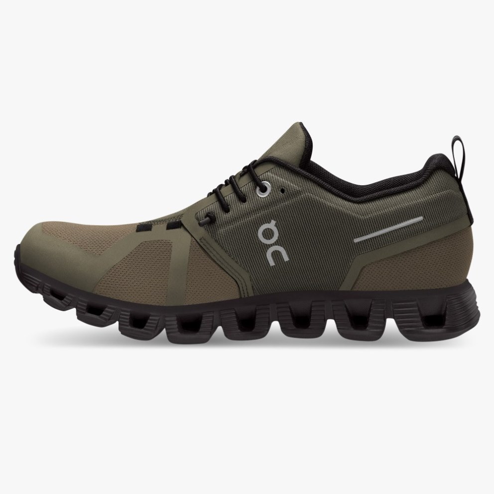 Women's On Cloud 5 Waterproof Sneakers Olive | NZ-13760