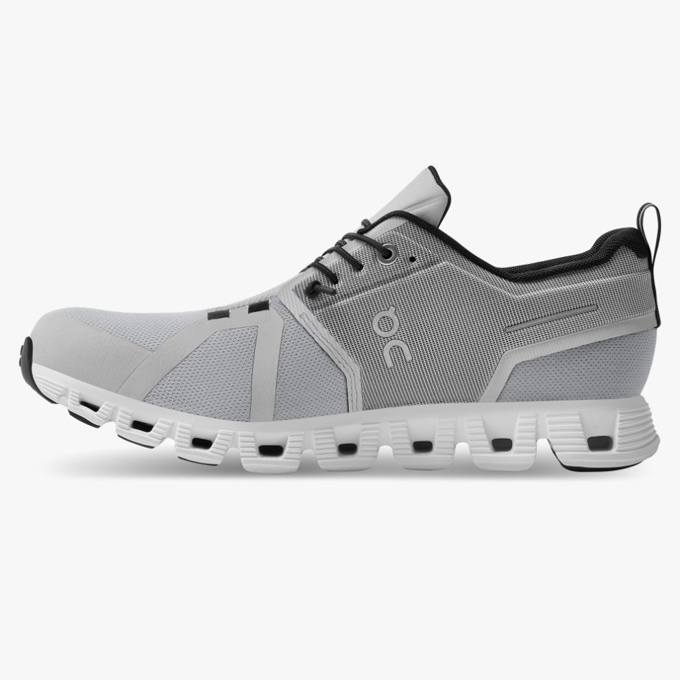 Women's On Cloud 5 Waterproof Sneakers Light Grey | NZ-49820