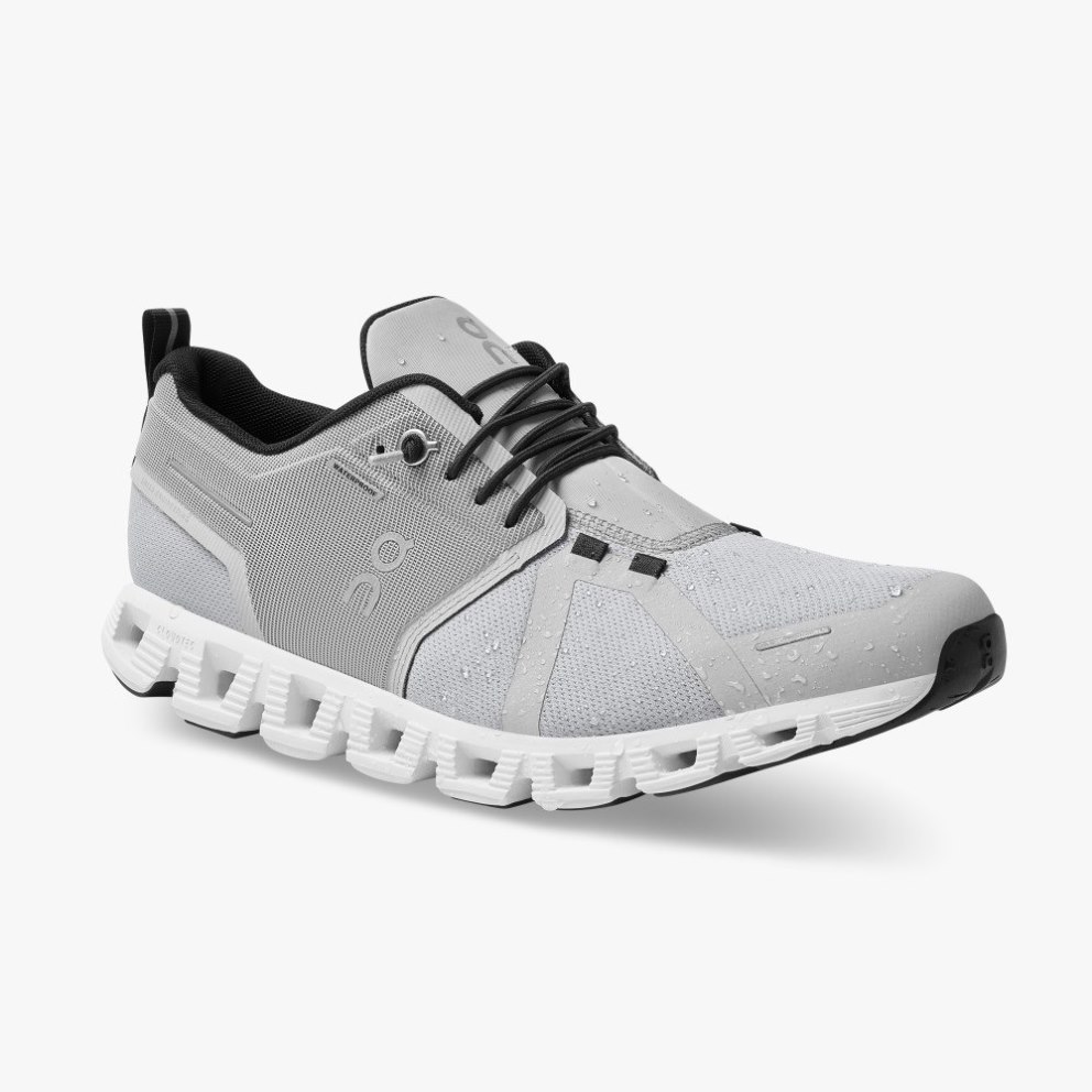 Women's On Cloud 5 Waterproof Sneakers Light Grey | NZ-49820