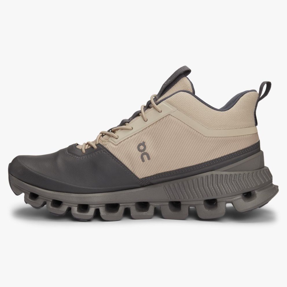 Women's On Cloud Hi Sneakers Black / Khaki | NZ-31207