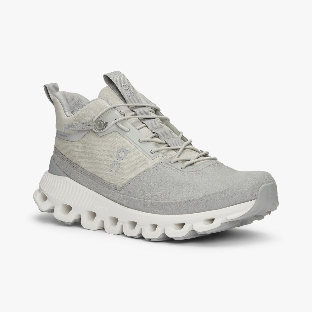 Women's On Cloud Hi Sneakers Light Grey | NZ-75134