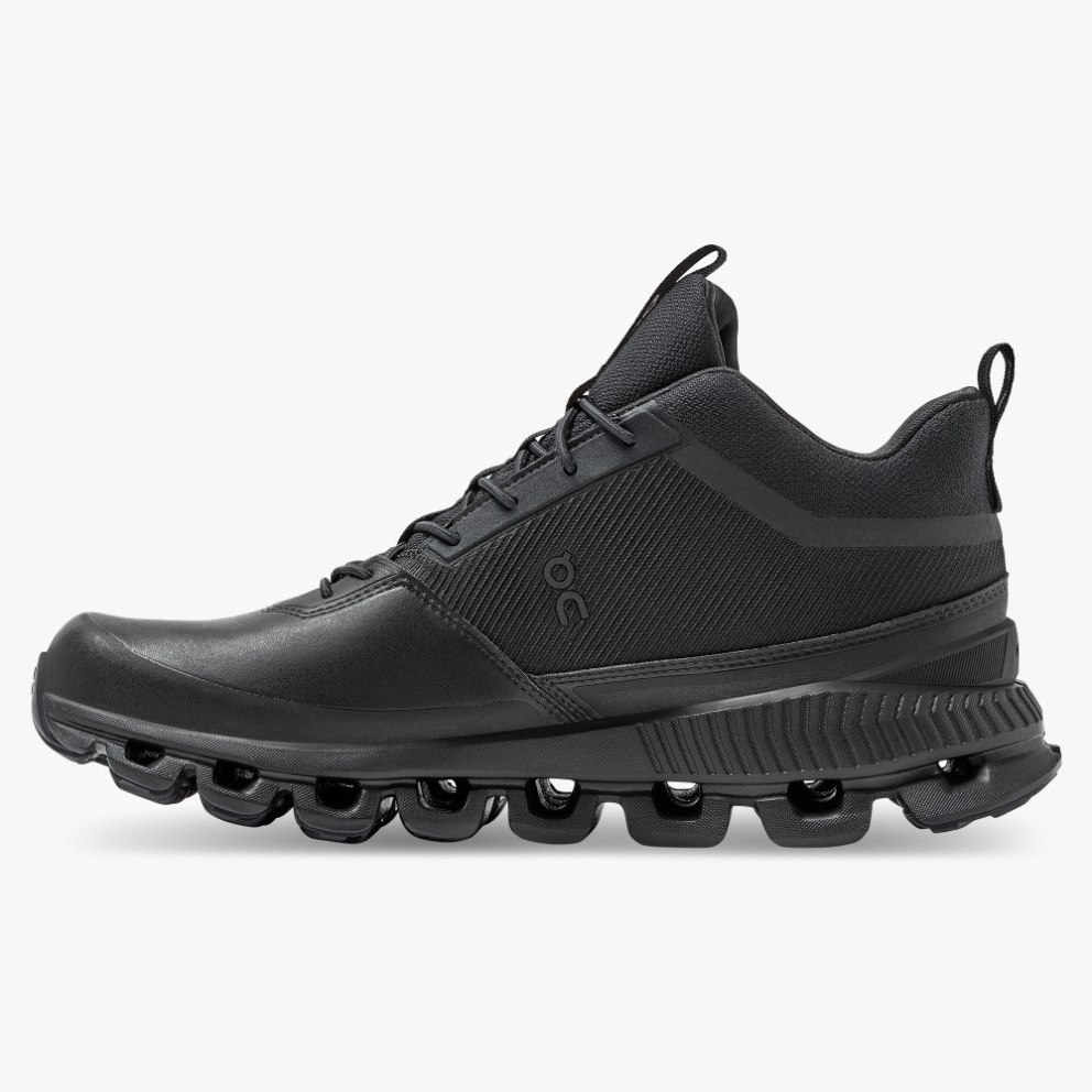 Women's On Cloud Hi Waterproof Sneakers Black | NZ-27318