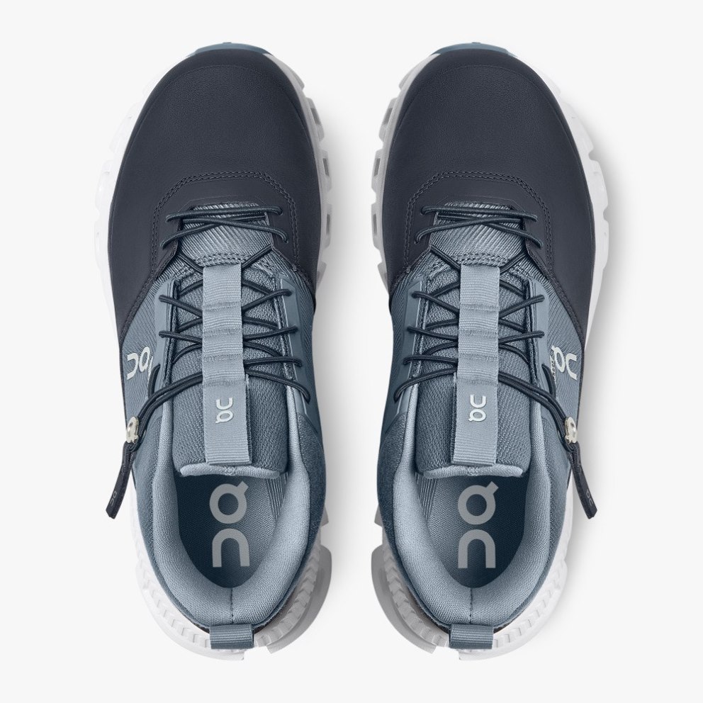 Women's On Cloud Hi Waterproof Sneakers Navy | NZ-30268