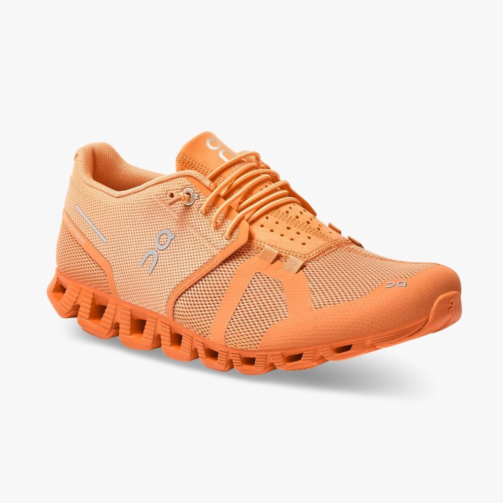 Women's On Cloud Monochrome Sneakers Orange | NZ-18942