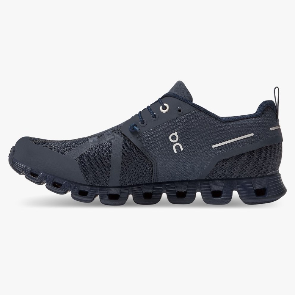 Women's On Cloud Waterproof Sneakers Navy | NZ-69024