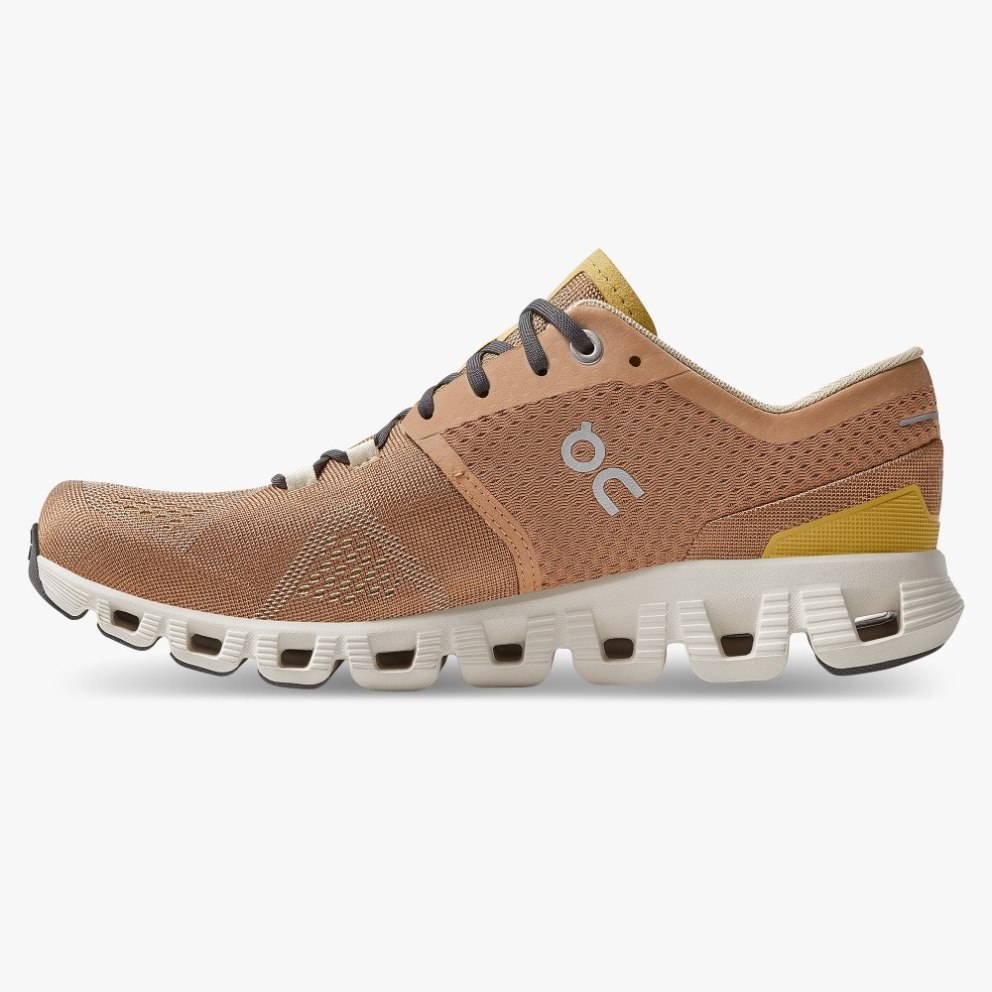 Women's On Cloud X Training Shoes Brown | NZ-15946