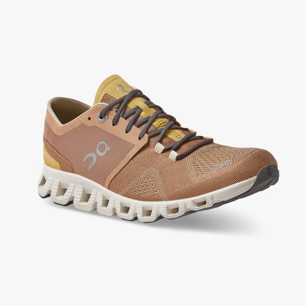 Women's On Cloud X Training Shoes Brown | NZ-15946