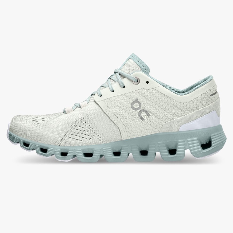 Women's On Cloud X Training Shoes Mint | NZ-49720