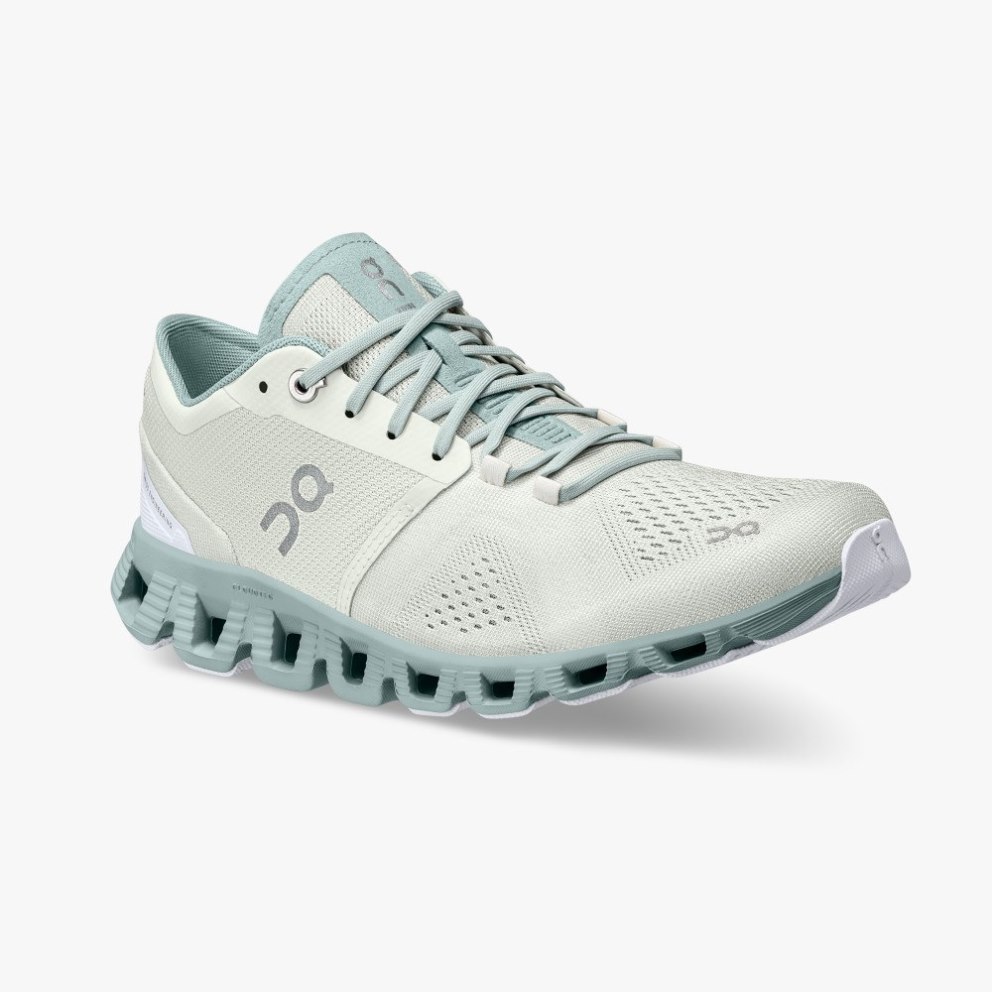 Women's On Cloud X Training Shoes Mint | NZ-49720