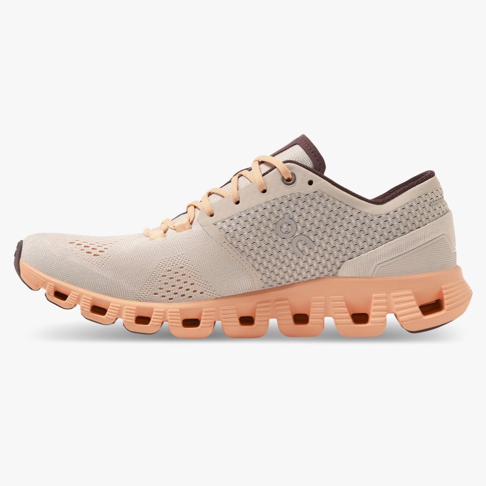 Women's On Cloud X Training Shoes Apricot | NZ-92748