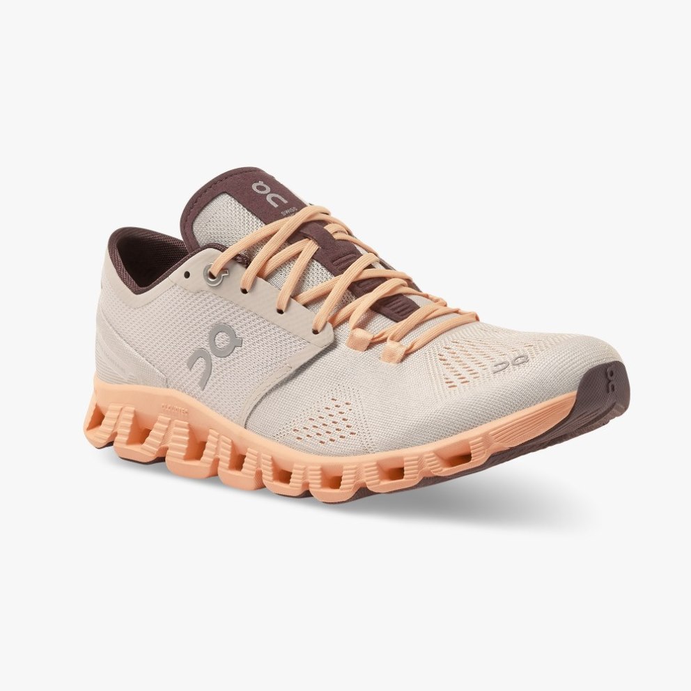 Women's On Cloud X Training Shoes Apricot | NZ-92748