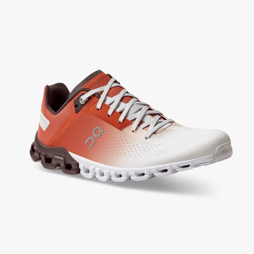 Women's On Cloudflow Running Shoes Red / White | NZ-08345