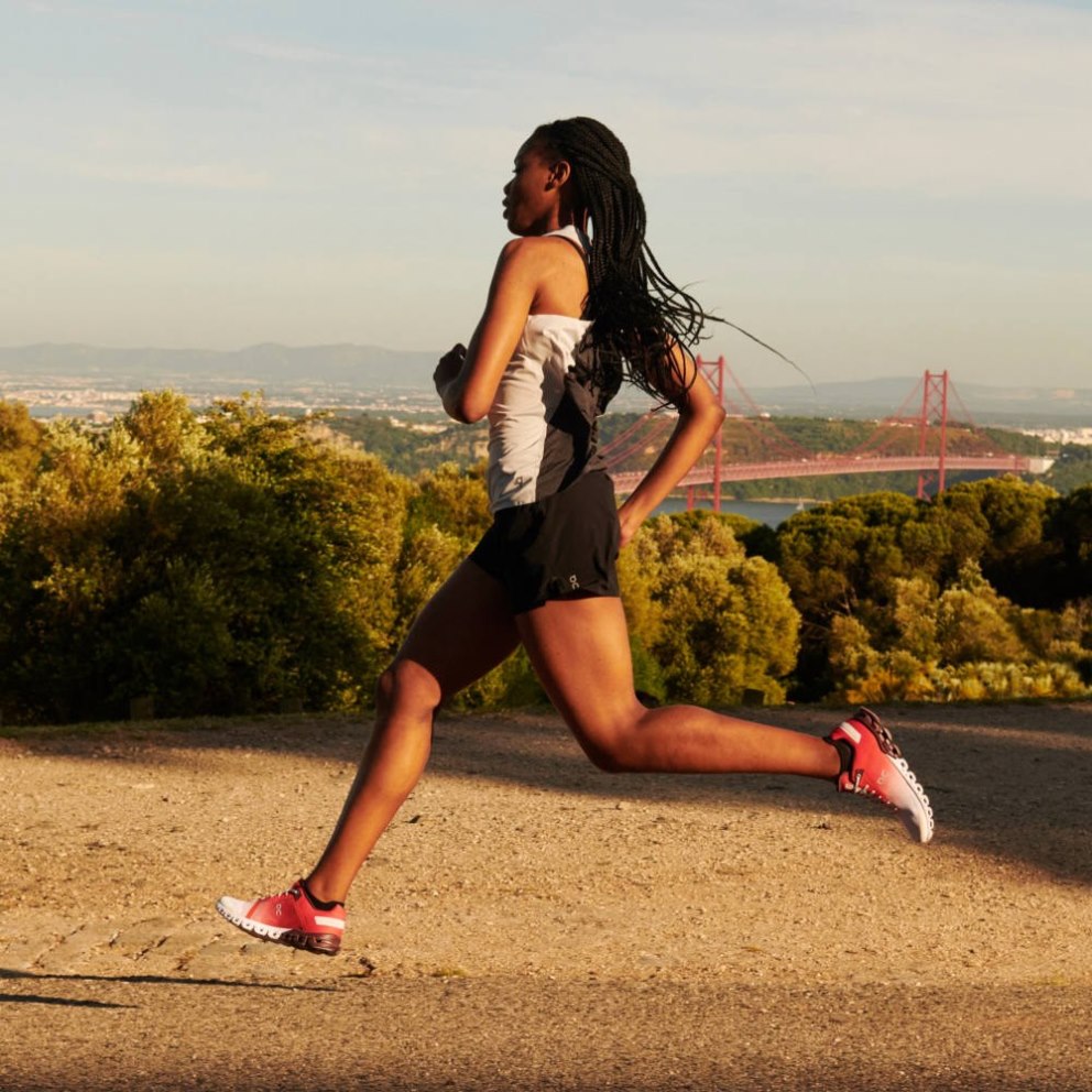 Women's On Cloudflow Running Shoes Red / White | NZ-08345