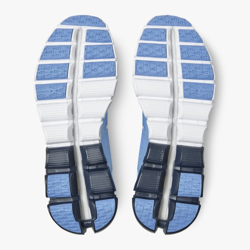 Women's On Cloudflow Running Shoes Blue / White | NZ-54136