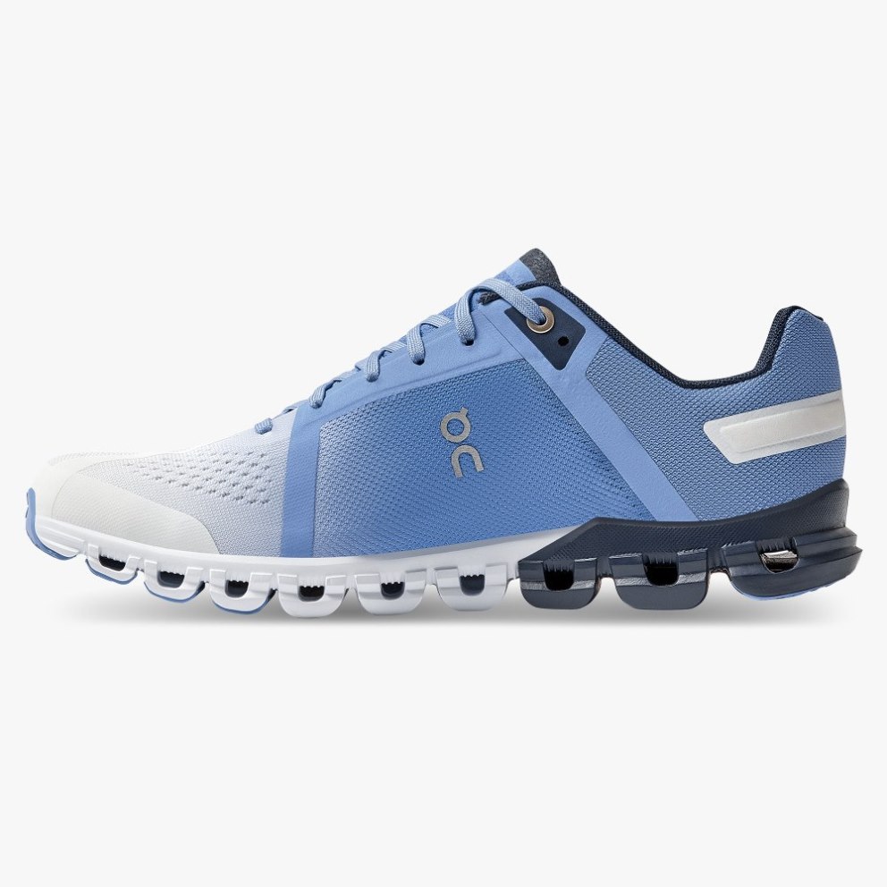 Women's On Cloudflow Running Shoes Blue / White | NZ-54136