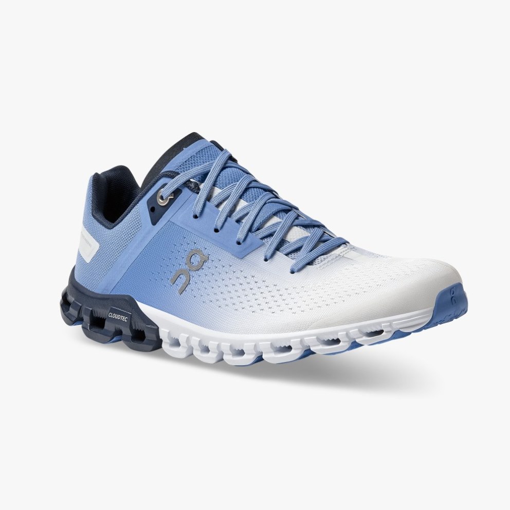 Women's On Cloudflow Running Shoes Blue / White | NZ-54136