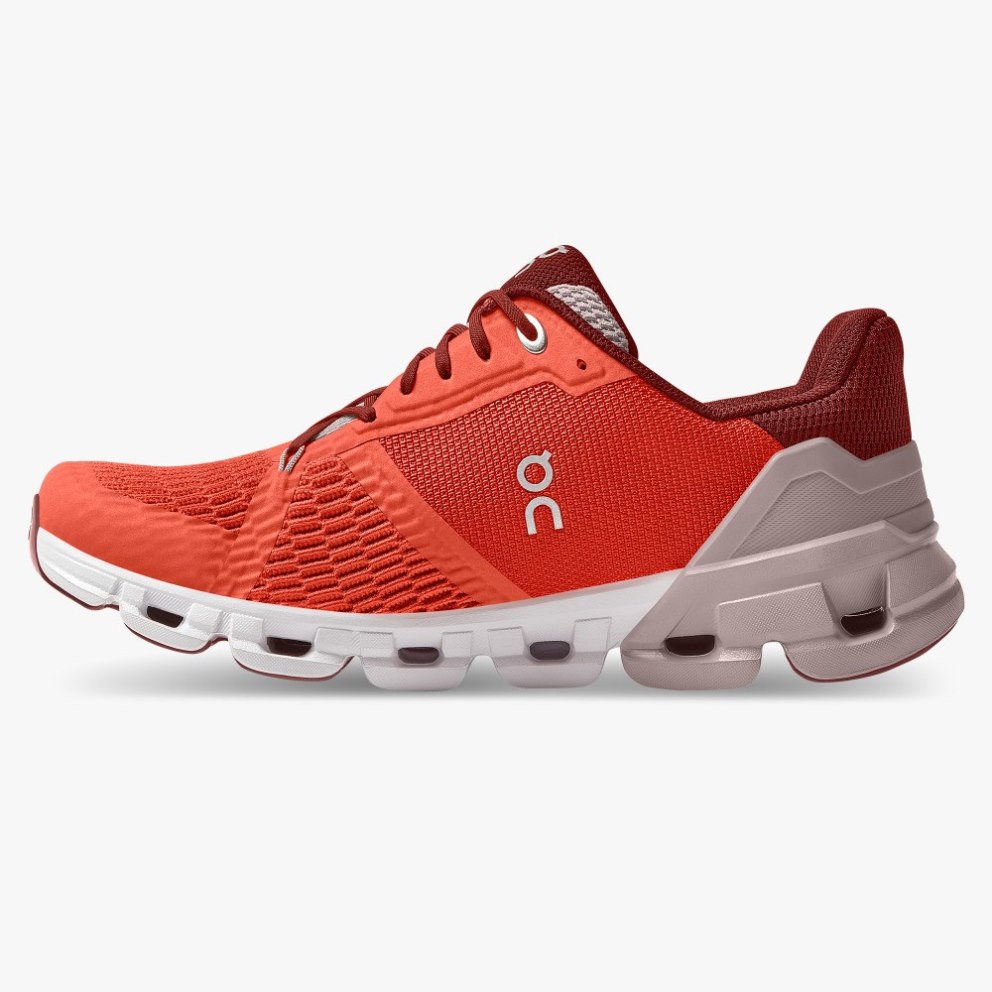 Women's On Cloudflyer Running Shoes Red | NZ-10895