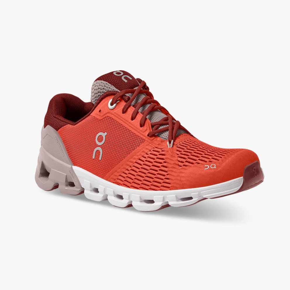 Women's On Cloudflyer Running Shoes Red | NZ-10895